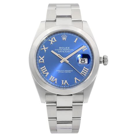 rolex quadrante blu a batteria|Rolex Datejust 41 .